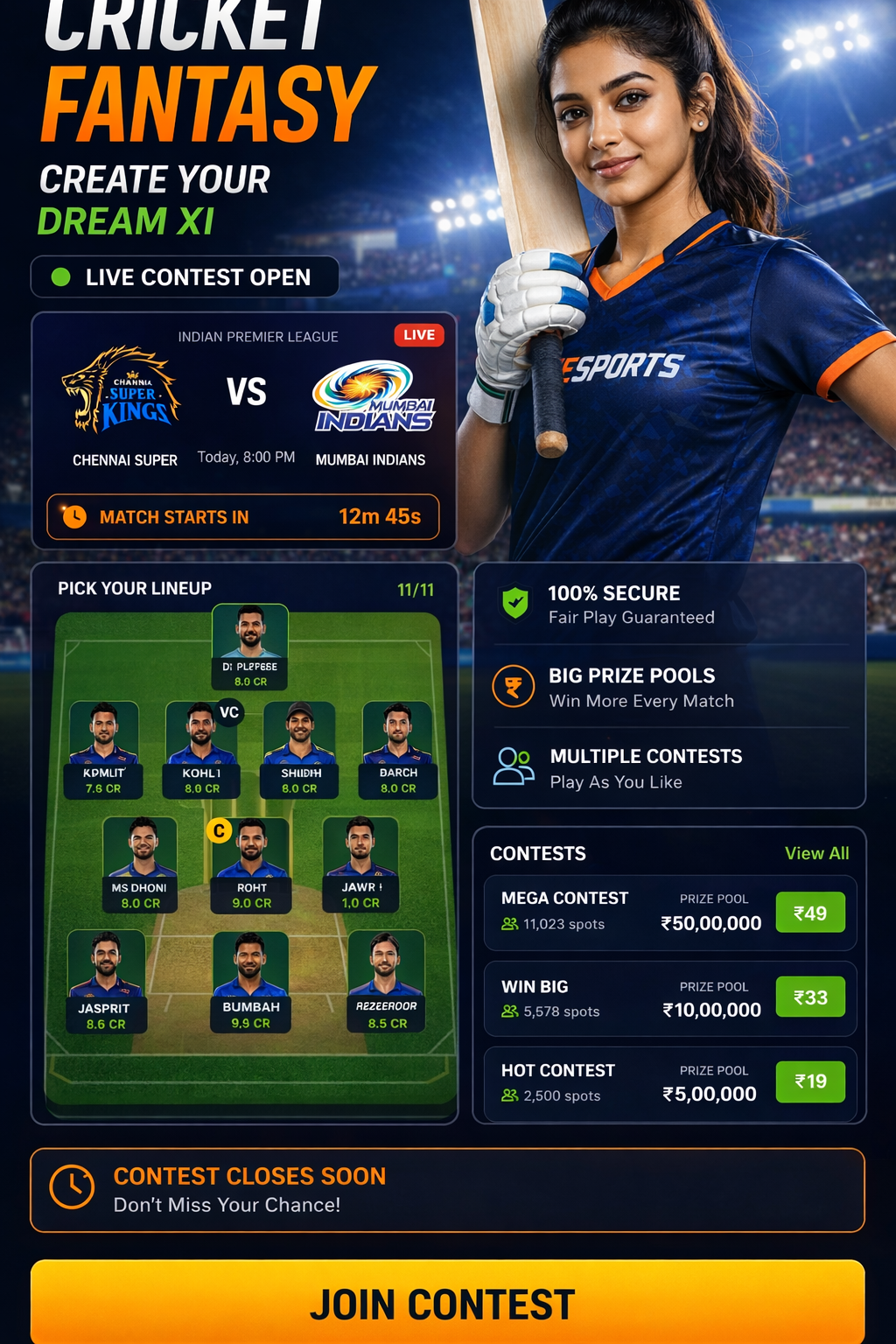 Come Club Play cricket matchday visual