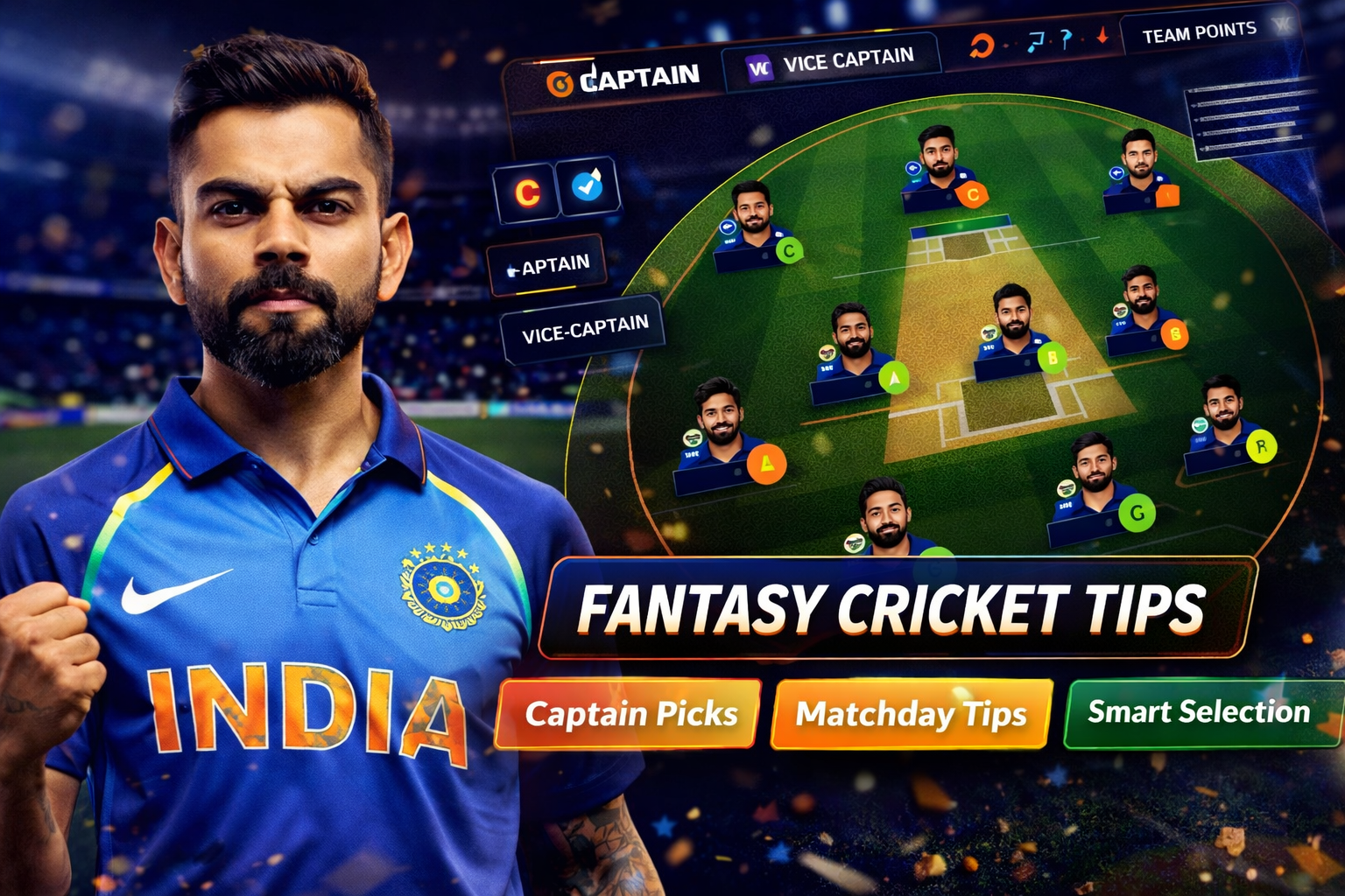 Come Club Play role based fantasy cricket checklist